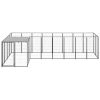 Dog Kennel Black 65.1 ftÂ¬â‰¤ Steel - Black