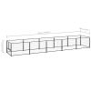 Dog Kennel Black 53.8 ftÂ¬â‰¤ Steel - Black