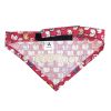 Touchdog 'Bad-to-the-Bone' Elephant Patterned Fashionable Velcro Bandana - Red - Small