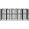 Outdoor Dog Kennel Steel 99.2 ftÂ¬â‰¤ - Black