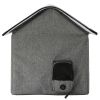Pet Life "Hush Puppy" Electronic Heating and Cooling Smart Collapsible Pet House - Grey - Large