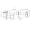 Dog Kennel Silver 117.2 ftÂ¬â‰¤ Steel - Silver
