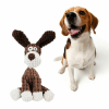 Funny Pet Puppy Chew Squeaker Squeaky Plush Sound Toys Clean Teeth Dog Play Toy - Brown - Corduroy