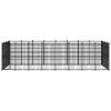 Outdoor Dog Kennel Steel 317.4 ftÂ¬â‰¤ - Black