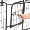 Dog Playpen 12 Panels Steel 31.5"x23.6" Black - Black