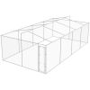Outdoor Dog Kennel with Roof Galvanized Steel 25'x13'x7.9' - Silver