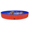 Foldable Dog Swimming Pool Red 118.1"x15.7" PVC - Red
