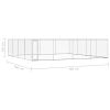 Outdoor Dog Kennel Galvanized Steel 299.2"x299.2"x72.8" - Silver