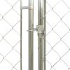 Outdoor Dog Kennel with Canopy Top 6'x6'x7.9' - Silver