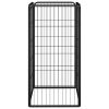 Dog Playpen 4 Panels Black 19.7"x39.4" Powder-coated Steel - Black