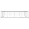 Outdoor Dog Kennel Galvanized Steel 299.2"x299.2"x72.8" - Silver