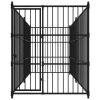 Outdoor Dog Kennel 118.1"x59.1"x72.8" - Black