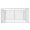 Outdoor Dog Kennel 13'x13'x6.6' - Silver