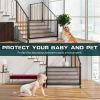 Portable Guard Net Stairs Doors Pets Dog Cat Baby Safety Gate Mesh Fence - Black - S