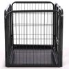 Puppy Playpen Steel 36"x23.2"x24" - Black