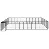 46-Panel Dog Playpen Black 19.7"x39.4" Powder-coated Steel - Black