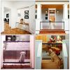 Portable Guard Net Stairs Doors Pets Dog Cat Baby Safety Gate Mesh Fence - Black - M
