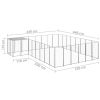 Dog Kennel Silver 169.3 ftÂ¬â‰¤ Steel - Silver
