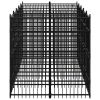 Outdoor Dog Kennel Steel 99.2 ftÂ¬â‰¤ - Black