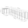 Dog Kennel Silver 78.1 ftÂ¬â‰¤ Steel - Silver