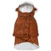 Touchdog 'Tuskegee' Aero-Vintage Designer Dog Coat - Brown - Large