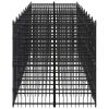 Outdoor Dog Kennel Steel 178.6 ftÂ¬â‰¤ - Black