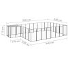 Dog Kennel Black 169.3 ftÂ¬â‰¤ Steel - Black