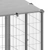 Dog Kennel Silver 169.3 ftÂ¬â‰¤ Steel - Silver