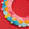 Pink Blue Pet Collar Cat Dog Rabbit Handmade Knitted Necklace Scarf New Year Christmas Crochet Collar Bib Photography Prop - Default