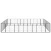 40-Panel Dog Playpen Black 19.7"x39.4" Powder-coated Steel - Black