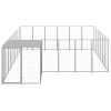 Dog Kennel Silver 130.2 ftÂ¬â‰¤ Steel - Silver