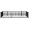 Outdoor Dog Kennel Steel 595.2 ftÂ¬â‰¤ - Black
