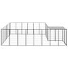 Dog Kennel Black 130.2 ftÂ¬â‰¤ Steel - Black