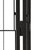 16-Panel Dog Playpen Black 39.4"x19.7" Powder-coated Steel - Black
