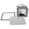Pet Life "Hush Puppy" Electronic Heating and Cooling Smart Collapsible Pet House - Grey - Large