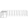 Dog Kennel Silver 78.1 ftÂ¬â‰¤ Steel - Silver