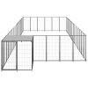 Dog Kennel Black 286.5 ftÂ¬â‰¤ Steel - Black