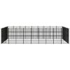 Outdoor Dog Kennel Steel 625 ftÂ¬â‰¤ - Black