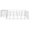 Dog Kennel Silver 91.2 ftÂ¬â‰¤ Steel - Silver