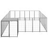 Dog Kennel Black 169.3 ftÂ¬â‰¤ Steel - Black