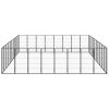 36-Panel Dog Playpen Black 19.7"x39.4" Powder-coated Steel - Black