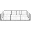 32-Panel Dog Playpen Black 19.7"x39.4" Powder-coated Steel - Black