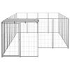 Dog Kennel Silver 91.2 ftÂ¬â‰¤ Steel - Silver