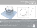 Pet Life 'Surface' Anti-Skid and Anti-Spill Curved and Clear Removable Pet Bowl - White
