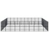 Outdoor Dog Kennel Steel 992 ftÂ¬â‰¤ - Black