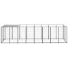 Dog Kennel Black 52.1 ftÂ¬â‰¤ Steel - Black