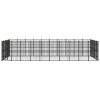 Outdoor Dog Kennel Steel 496 ftÂ¬â‰¤ - Black
