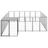 Dog Kennel Black 130.2 ftÂ¬â‰¤ Steel - Black