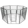 40" Dog Pet Playpen Heavy Duty Metal Exercise Fence Hammigrid 8 Panel Silver - As pic