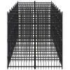 Outdoor Dog Kennel Steel 138.9 ftÂ¬â‰¤ - Black